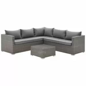 Image of Medina Ash Brown 4PC Corner Sofa Set