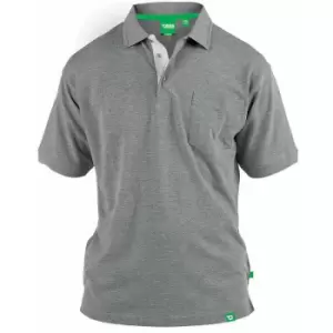 image of Duke Mens Grant Chest Pocket Pique Polo Shirt (M) (Grey Melange)