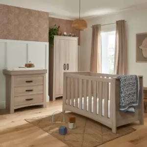 Image of CuddleCo Isla 3 Piece Nursery Furniture Set, Ash Ash (Brown)
