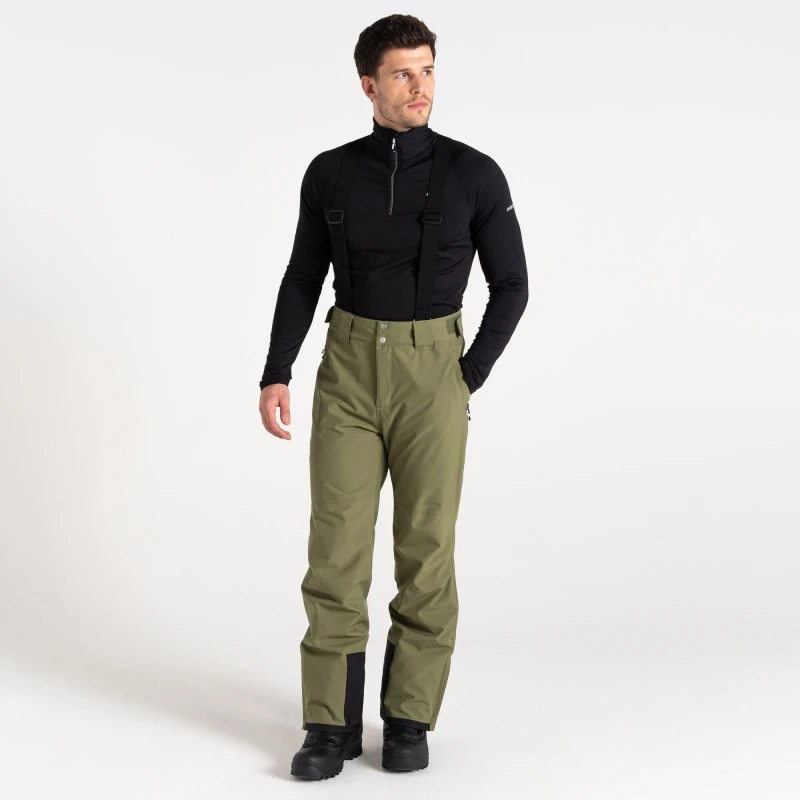 Image of Dare 2b Mens Achieve II Waterproof Breathable Ski Trousers S - Waist 32', (81cm) Olivine Green DMW486-17W-SR