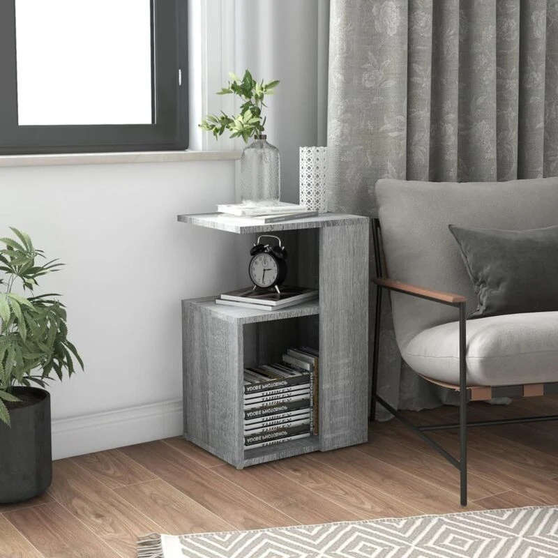 Image of VIDAXL Side Table Grey Sonoma 36x30x56cm Engineered Wood Vidaxl 8720286932520