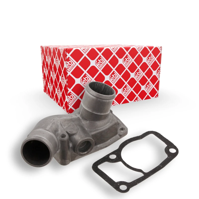 Image of FEBI BILSTEIN 33488 Engine thermostat Opening Temperature: 92°C, with gasket/seal, with housing Thermostat,coolant (316)