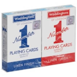 Image of Waddingtons Number 1 Playing Cards - Red and Blue Twin Pack