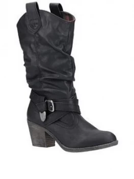 Image of Rocket Dog Sidestep Knee High Boots - Black