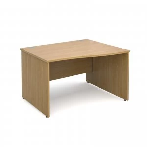 image of Maestro 25 PL Right Hand Wave Desk 1200mm - OAK Panel Leg Design