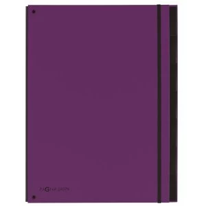 Image of Pagna A4 7 Compartment Master Organiser Purple Pack of 10