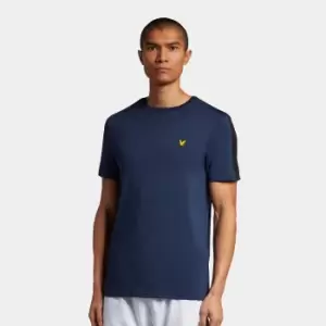 Image of Mens Sleeve Tape Stretch Tee - Navy - S