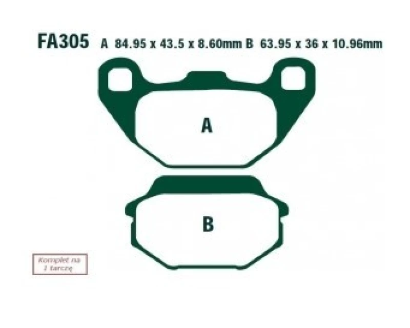 Image of EBC Brakes Brake pad set EBC Brakes SFA305