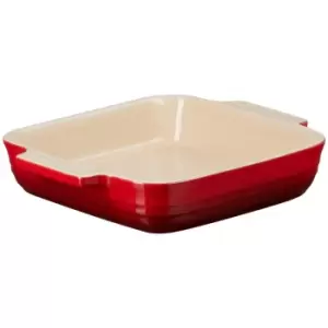 Image of Le Creuset 23cm Stoneware Classic Square Dish Cerise