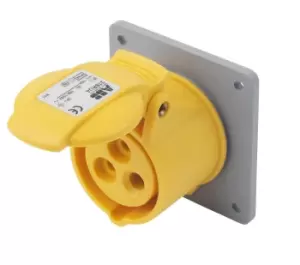 Image of Abb 16A Yellow Site Panel Socket