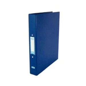 image of Elba A4 Ring Binder Heavyweight PVC 2 O Ring Size 25mm Blue Pack of 10