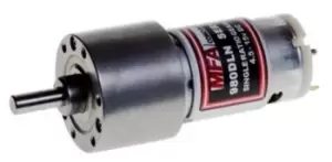 image of RS PRO Brushed Geared DC Geared Motor, 7 W, 12 V, 29 Ncm, 127 rpm, 6mm Shaft Diameter