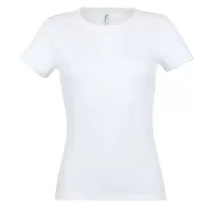 Image of SOLS Womens/Ladies Miss Short Sleeve T-Shirt (L) (White)