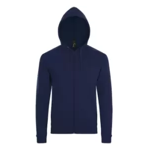 Image of SOLS Mens Stone Zip Up Plain Hoodie (L) (French Navy)