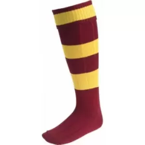 image of Carta Sport Mens Euro Socks (7 UK-11 UK) (Maroon/Amber)