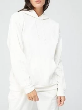 Image of adidas Originals Comfy Cords Hoodie, Off White, Size 10, Women