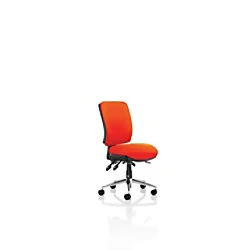 Image of Dynamic Independent Seat & Back Task Operator Chair With Red Fabric Without Arms Chiro Without Headrest High Back