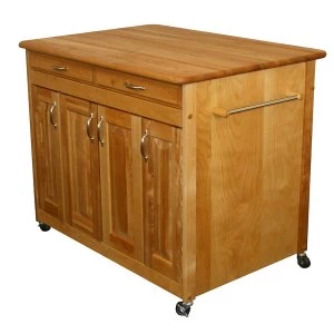 Catskill by Eddingtons Butcher Block Kitchen Trolley Plus on Wheels