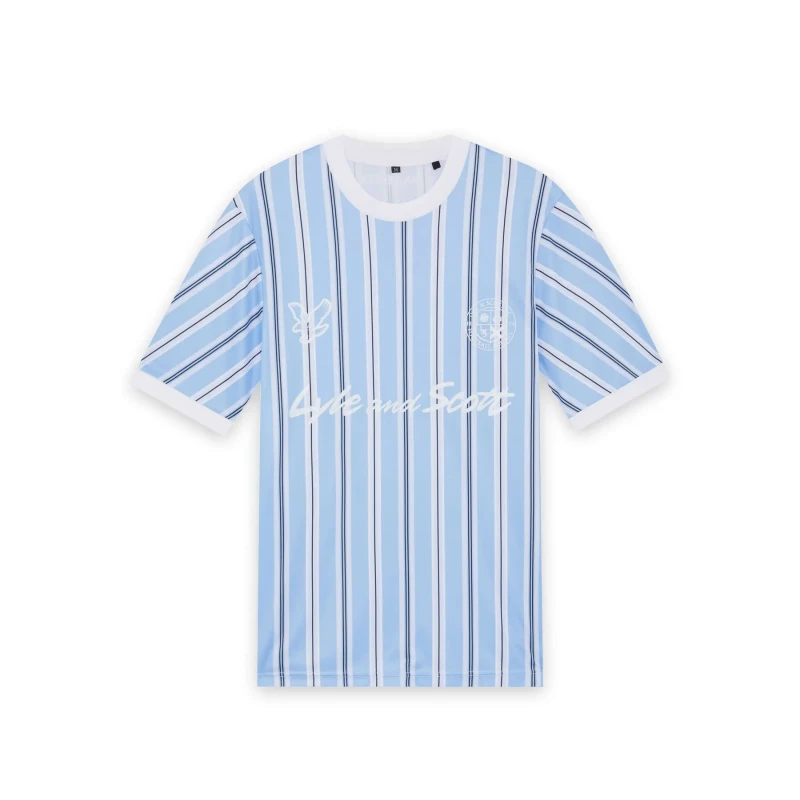 Image of Lyle & Scott T-Shirt Lyle & Scott Prep Stripe Football Bleu Male XL