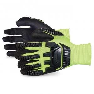 Image of Superior Glove Dexterity Hi Vis Anti Impact Size 10 Pair Yellow Ref