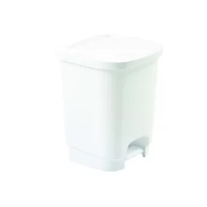 Image of Whitefurze Pedal Bin 8 Litre White H10PB4