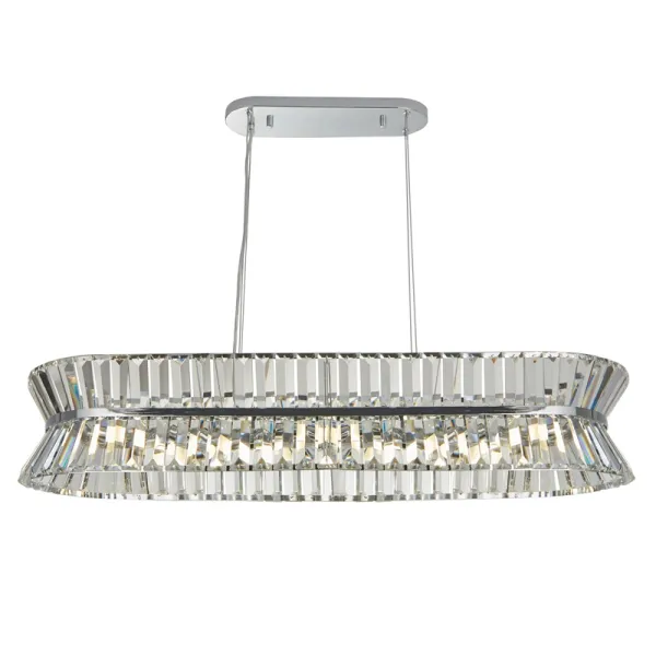 Image of Searchlight Uptown 10 Light Bar Ceiling Pendant Light - Chrome