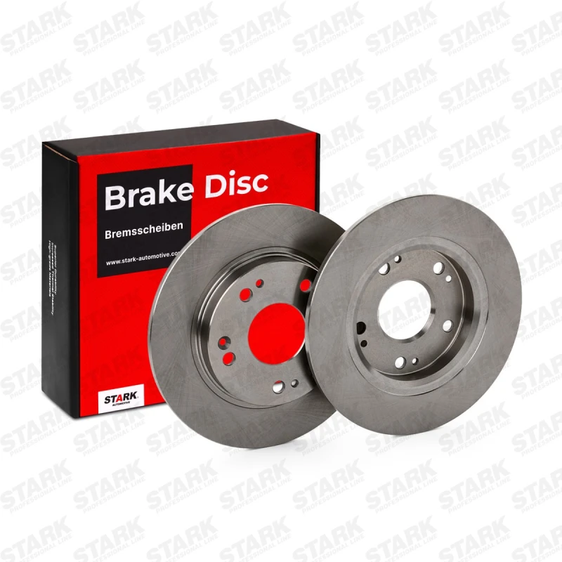 Image of STARK SKBD-0023409 Brake disc Rear Axle, solid, Cast Iron, Uncoated, Untreated, without bolts/screws Cast Iron Brake Disc (82)