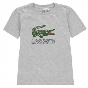 Image of Lacoste Junior Boys Sport Logo T Shirt - Argent Chine