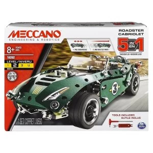 Image of Meccano 5 Model Set Roadster with Pull Back Motor