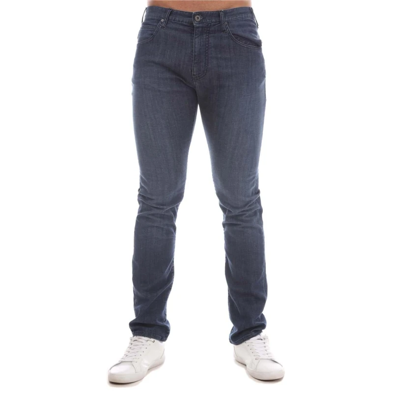 Image of Emporio Armani J45 Regular-Fit Jeans - Blue Blue 29L