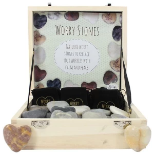 Image of Box of 36 Heart Worry Stones