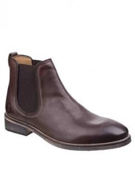 image of Cotswold Corsham Leather Chelsea Boots, Dark Brown, Size 10, Men