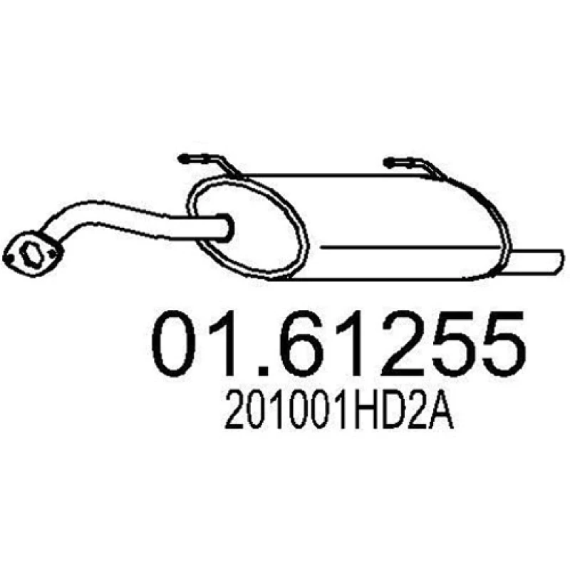 Image of MTS 01.61255 Rear silencer End Silencer (3437)