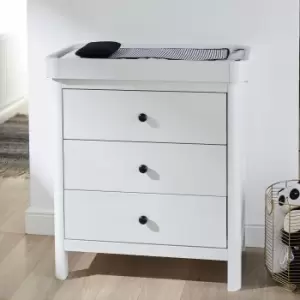 image of Ickle Bubba Tenby 3 Drawer Chest & Changing Unit Black/white