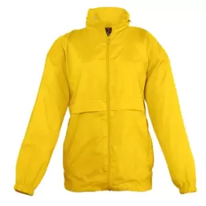 Image of SOLS Kids Unisex Surf Windbreaker Jacket (Water Resistant And Windproof) (5-6) (Gold)