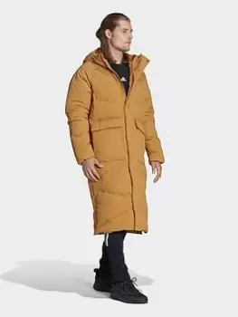Image of adidas Big Baffle Down Coat, Beige, Size 2XL, Men
