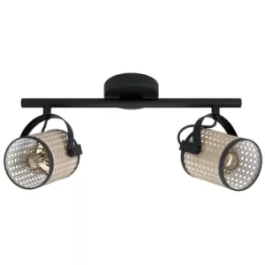 Image of Ruscomb 2 Lamp Twin Spotlight Black - Eglo