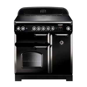 Image of Rangemaster CLA90ECBLC 117420 CLASSIC 90cm Ceramic Range Cooker BlackChrome