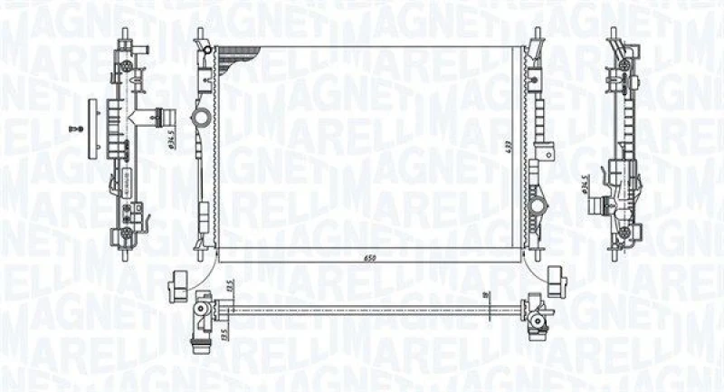 Image of MAGNETI MARELLI Engine radiator MAGNETI MARELLI 350213199600