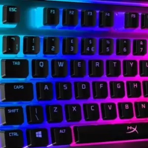 image of HyperX Pudding Keycaps - Full Key Set - ABS - Black (UK Layout)