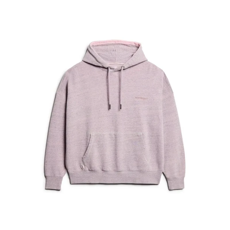 Image of Superdry Womens over-dyed hoodie Superdry Logo Essential Rose Female XS