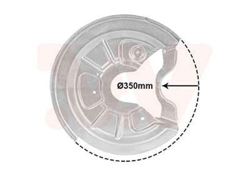 Image of VAN WEZEL Brake disc backing plate VAN WEZEL 7623372