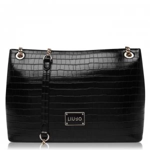 Liu Jo Liu Natu Crocodile M Tote Bag - Black 2222