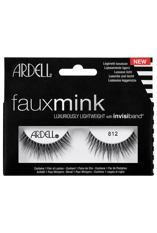 Image of Ardell Faux Mink 812 Black False Eyelashes 1 Pair