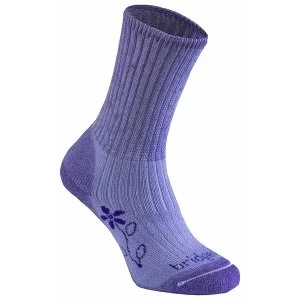 Image of Bridgedale Womens Merinofusion Trekker Socks Violet Medium UK 5 6.5