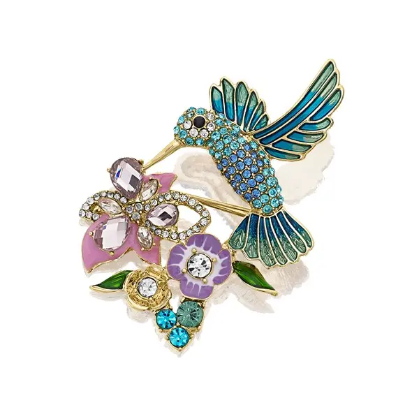 image of Anne Klein Hummingbird Brooch - J78237