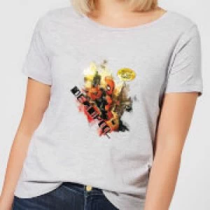 Image of Marvel Deadpool Outta The Way Nerd Womens T-Shirt - Grey - 3XL