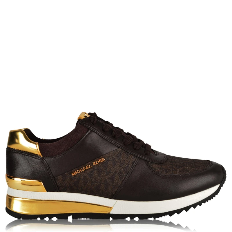 Image of MICHAEL Michael Kors Allie Metallic Trainers Brown 200 female 6 (39)