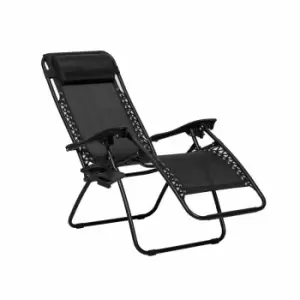 Amir Royalcraft Black Zero Gravity Relaxer Chair - Garden & Outdoor