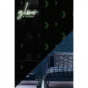 Image of Superfresco Glow In The Dark Planetarium Blue Wallpaper